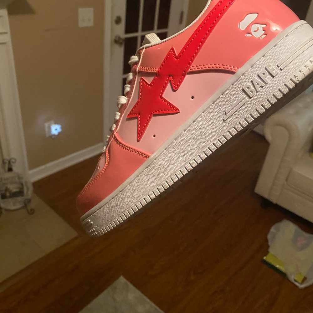 Bape Kids' Sneakers in Red and Pink